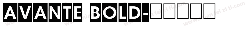 Avante Bold字体转换